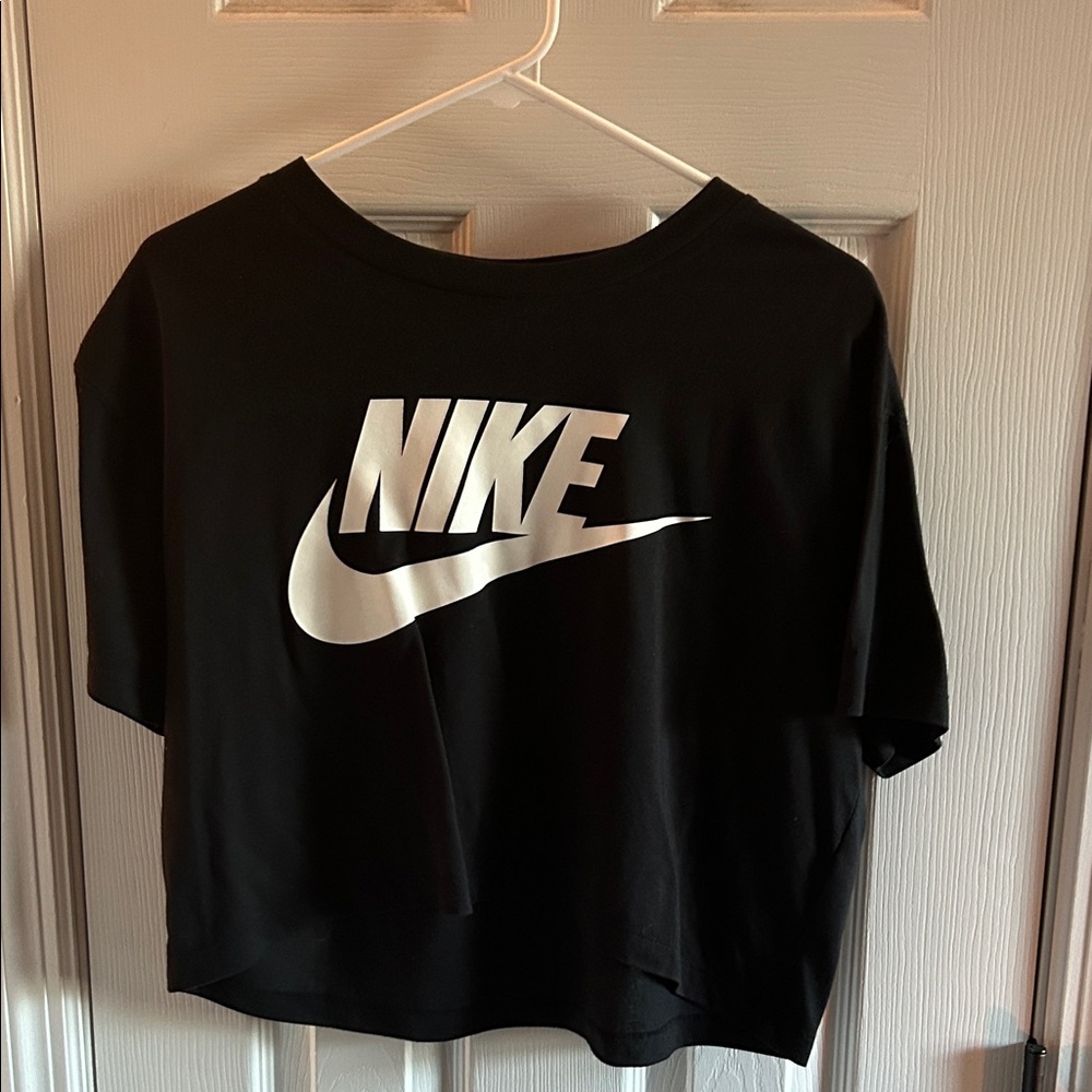 Nike Black Tee with White Logo